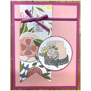 Handmade Floral Cake Greeting Card